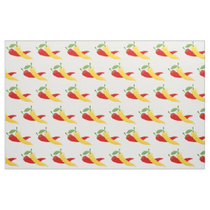 Red Yellow Green Chili Peppers Thunder_Cove  Fabric