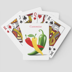 Red Yellow Green Chili Peppers Thunder_Cove Playing Cards