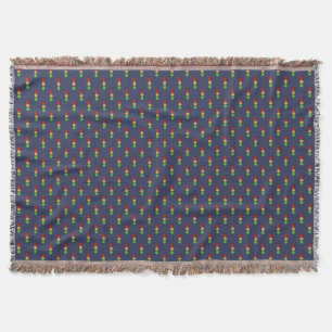 Red Yellow Green Dot Pattern Throw Blanket