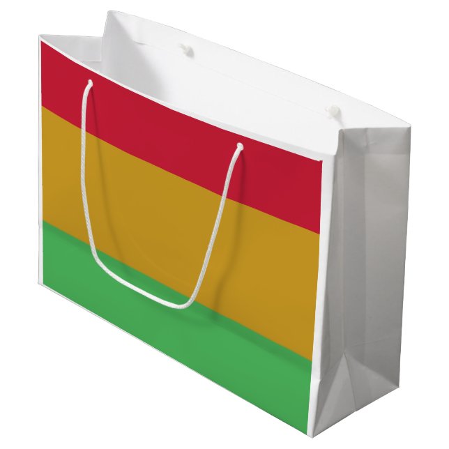 Red yellow green Juneteenth colours Large Gift Bag (Front Angled)