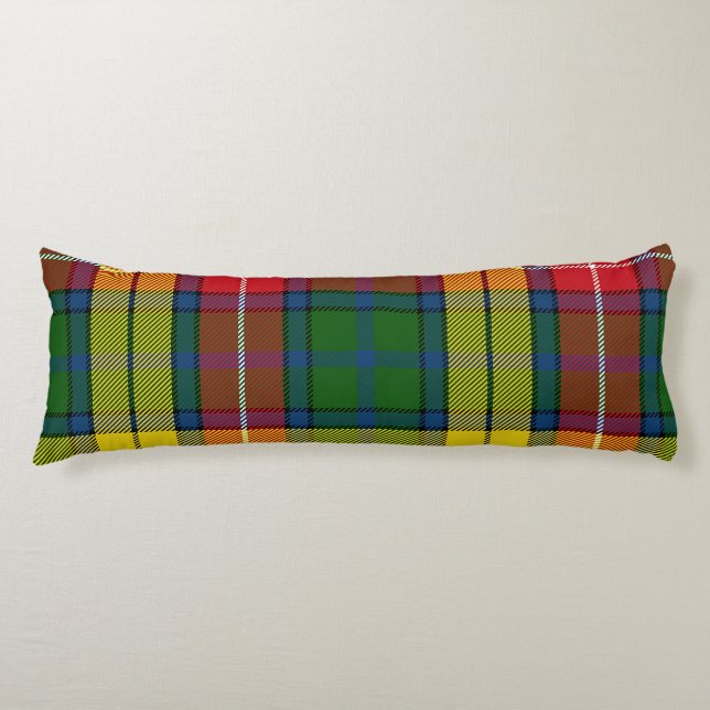 Red Yellow Green Plaid  Body Pillow (Front)