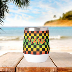  Red Yellow Green Rasta Ombre Chequered Monogram