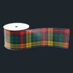 Red Yellow Green Tartan Clan Buchanan Plaid Grosgrain Ribbon<br><div class="desc">Finish up your gifting needs with this cute plaid tartan pattern clan Buchanan Ribbon for your festive season gift giving or any special birthday or anniversary presents</div>