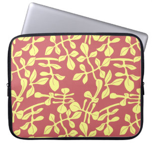Red & Yellow Leaf Design Laptop Neoprene Sleeve