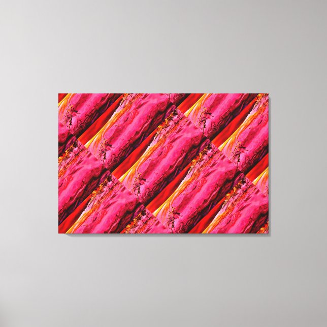 red-yellow Maui waves pattern Canvas Print (Front)
