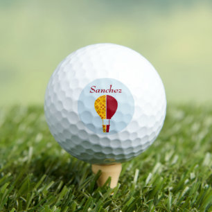 Red Yellow New Mexico Zia Hot Air Balloon Golf Balls