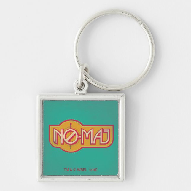 Red & Yellow NO-MAJ™ Badge Keychain (Front)
