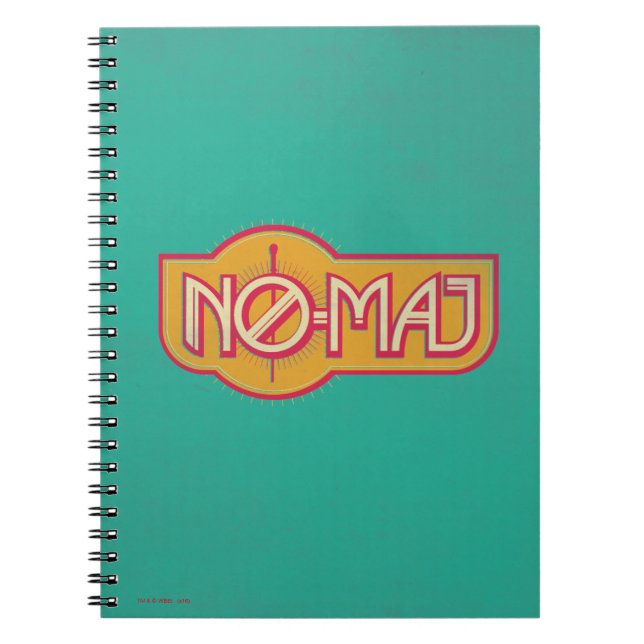 Red & Yellow NO-MAJ™ Badge Notebook (Front)