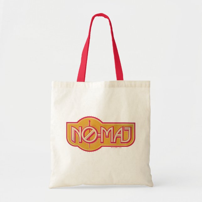Red & Yellow NO-MAJ™ Badge Tote Bag (Front)