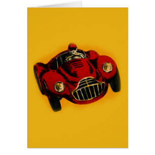 Red Yellow Old Auto Racing Car