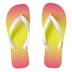 Red Yellow Ombre Flip Flops