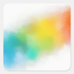 Red Yellow Orange Blue Green Trending Colourful Square Sticker