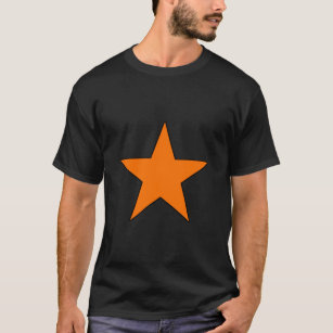 Red Yellow Orange White Five Point Star Pentagram T-Shirt