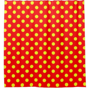 Red Yellow Polka Dots Design 