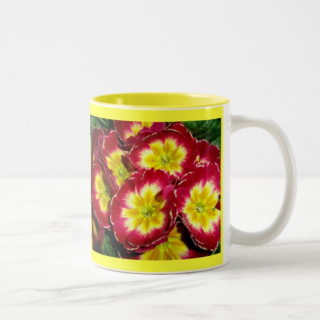 Red Yellow Primrose Mug (Right)