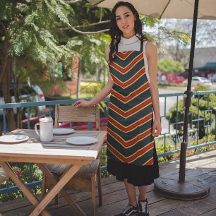 Red Yellow Reflective Chevrons Apron