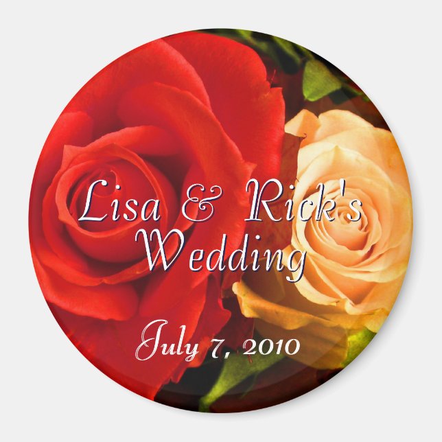 Red Yellow Rose Magnet (Front)