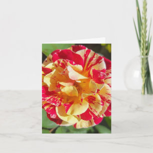 Red & Yellow Rose Personalized Greeting Card
