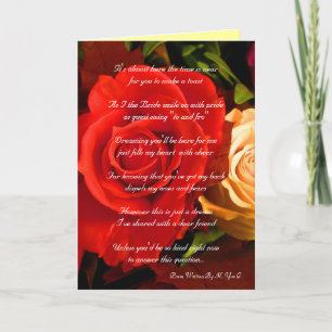 Red Yellow Rose "Will You Be My Bridesmaid" Invitation