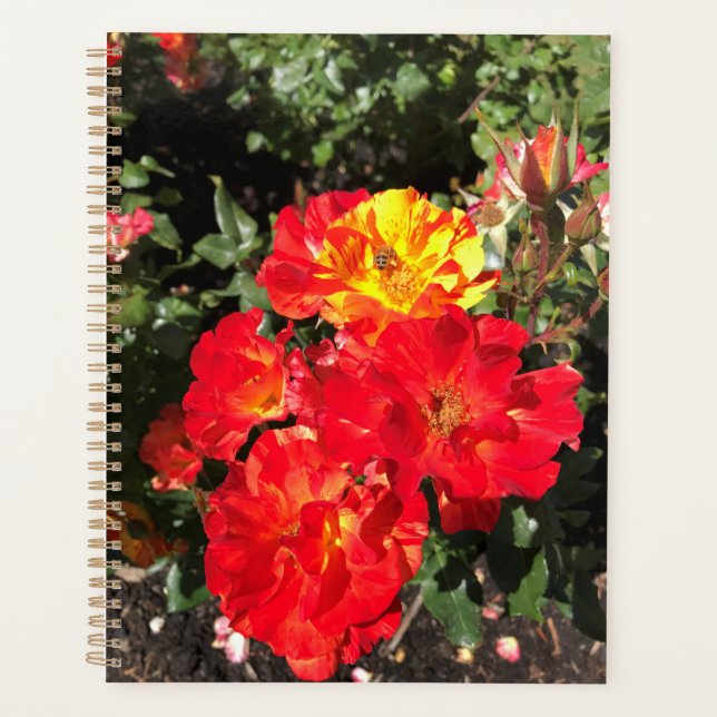 Red & Yellow Roses, Portland, Oregon Planner (Front)