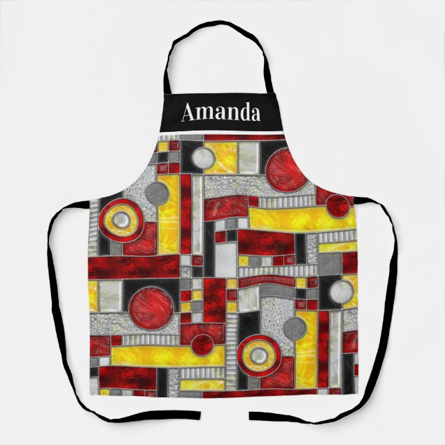 Red Yellow Stained Glass Apron (Front)