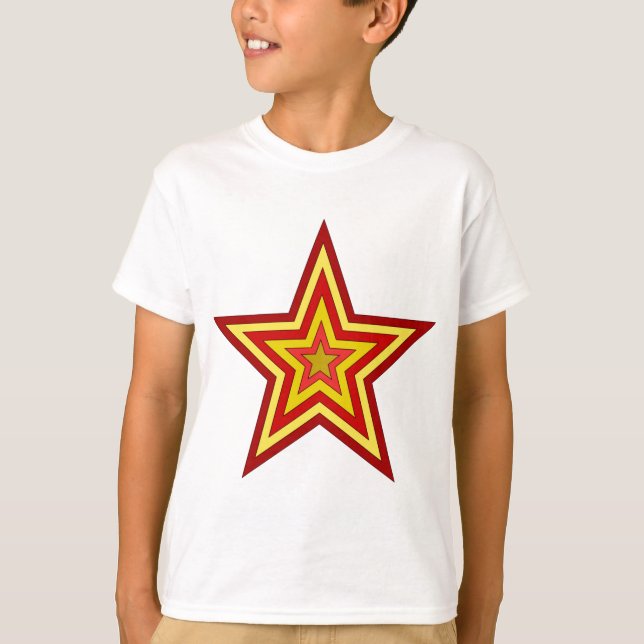 Red Yellow Star T-Shirt (Front)