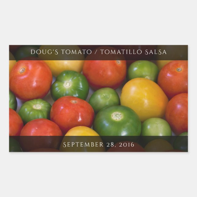 Red Yellow Tomatoes and Green Tomatillos Sticker (Front)