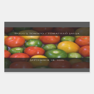 Red Yellow Tomatoes and Green Tomatillos Sticker