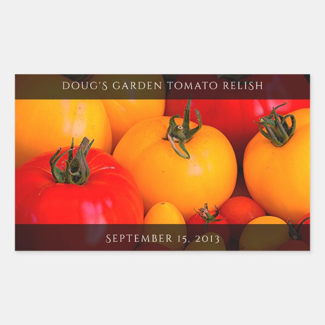 Red Yellow Tomatoes Food Art Vegetables Sticker (Front)