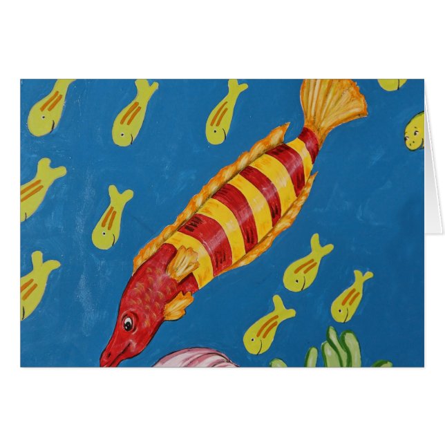 Red & Yellow Tropical Fish (Front Horizontal)