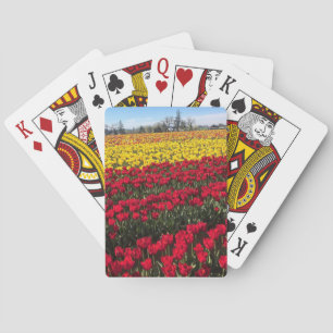 Red & Yellow Tulip Field Playing Cards