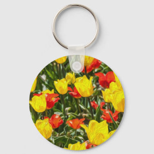 Red & Yellow Tulips Keychain