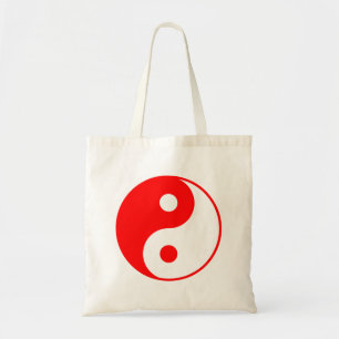 Red Yin Yang Tote Bag