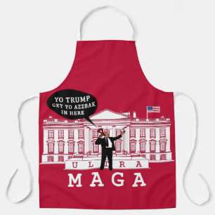 Red YO TRUMP Come Back Ultra MAGA Whitehouse Apron