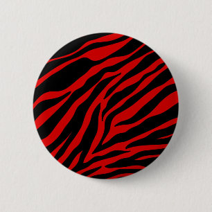 red zebra 2 inch round button