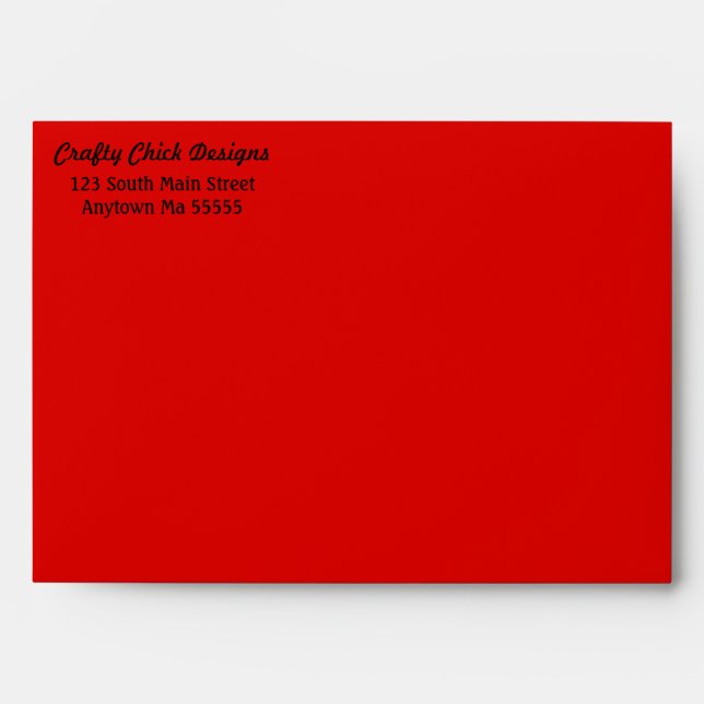 Red Zebra A7 envelopes (Front)