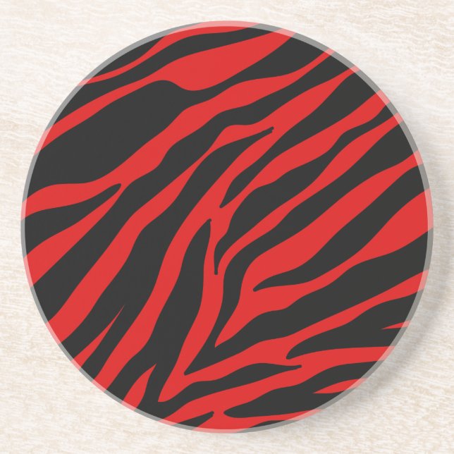 red zebra coaster (Front)