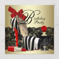 Red Zebra High Heel Shoes Black Red Zebra Party