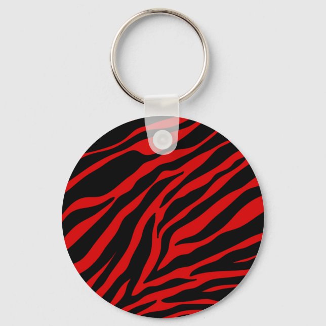 red zebra keychain (Front)
