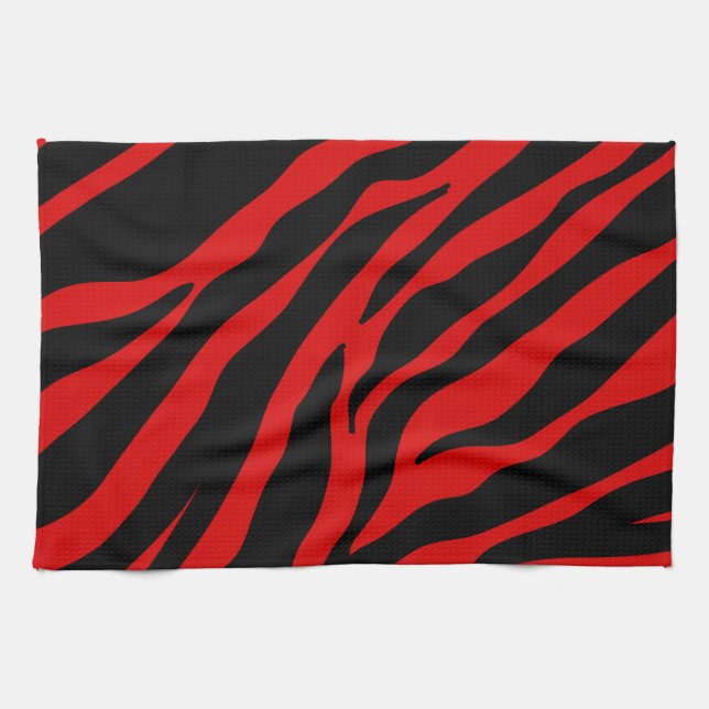red zebra kitchen towel (Horizontal)