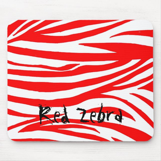 Red Zebra Mouse Pad (Front)