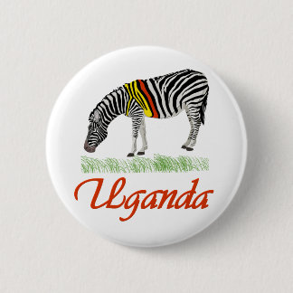 Red Zebra Series 2 Inch Round Button