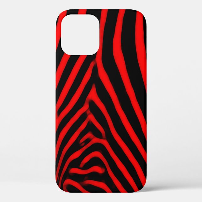 Red Zebra Stripes Case-Mate iPhone Case (Back)