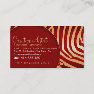 Red Zebra Super Stylish avec Cartes de visite de l