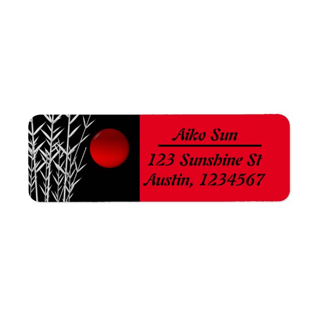Red Zen Circle red sun symbol,personalized (Front)