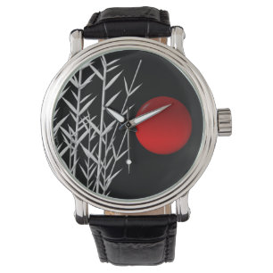 Red Zen Circle red sun symbol Watch