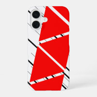Red Zig Zag Pattern iPhone Case