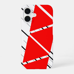 Red Zig Zag Pattern iPhone Case