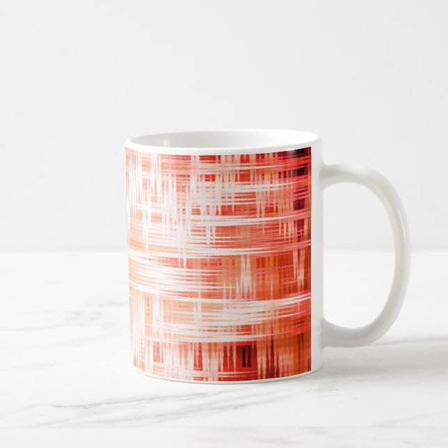 Red zigzag pattern coffee mug (Right)