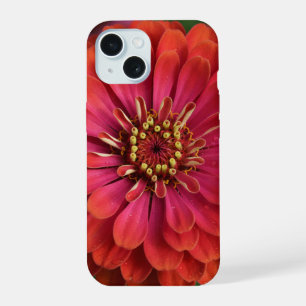 Red zinnia - floral iPhone 15 Case